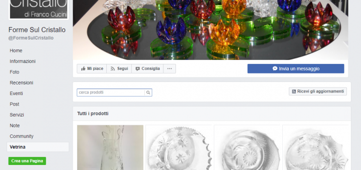 Mini Vetrina sul nostro gruppo facebook "forme sul cristallo"